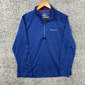 Vineyard Vines Pullover Mens Large Blue Performance 1/4 Zip Lightweight Golf